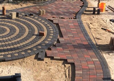 Landscaping brick pathway